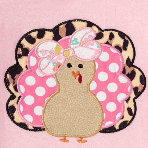 Girls Turkey Long Sleeve Romper by Three Sisters